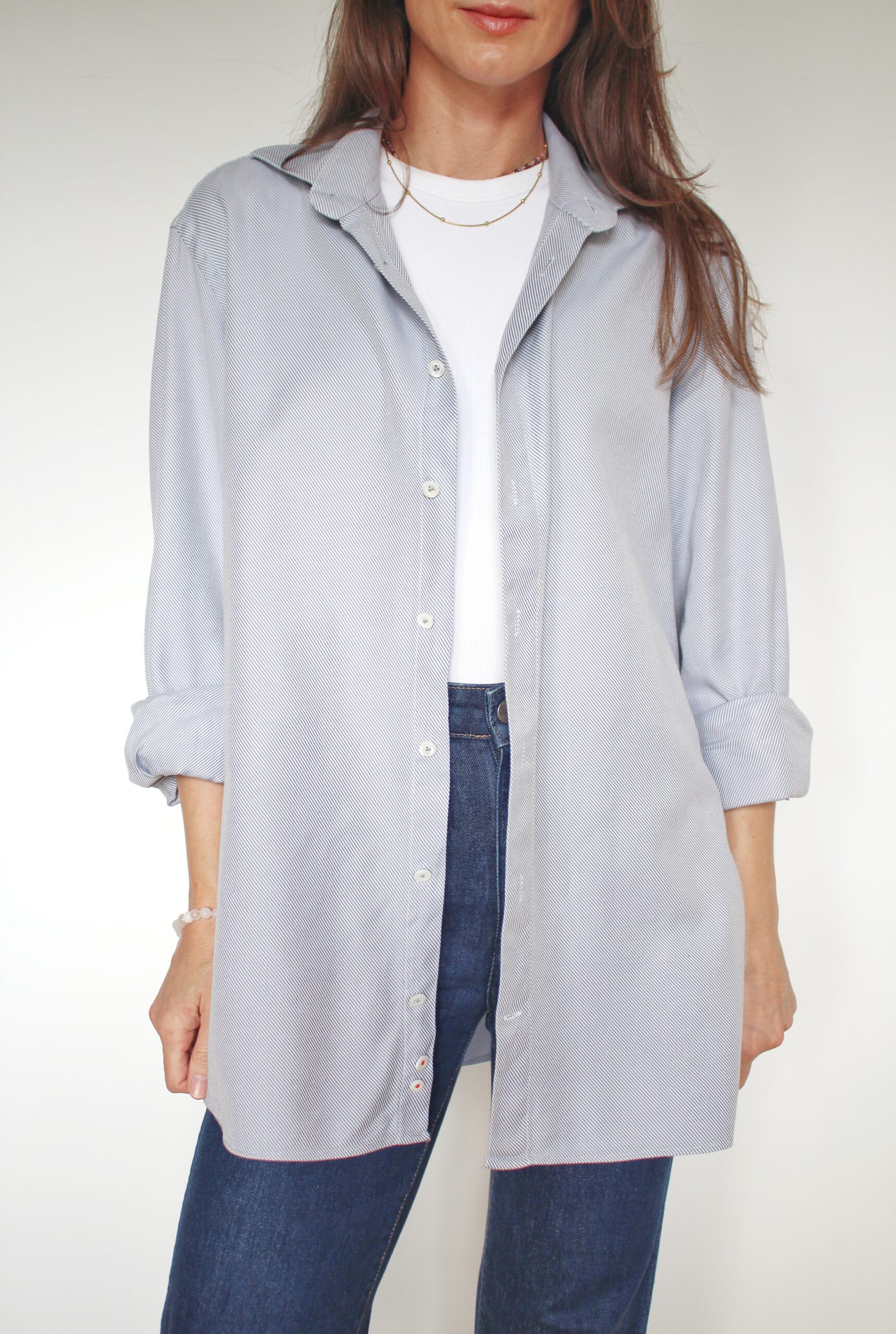 Bawełniana koszula w paski, L