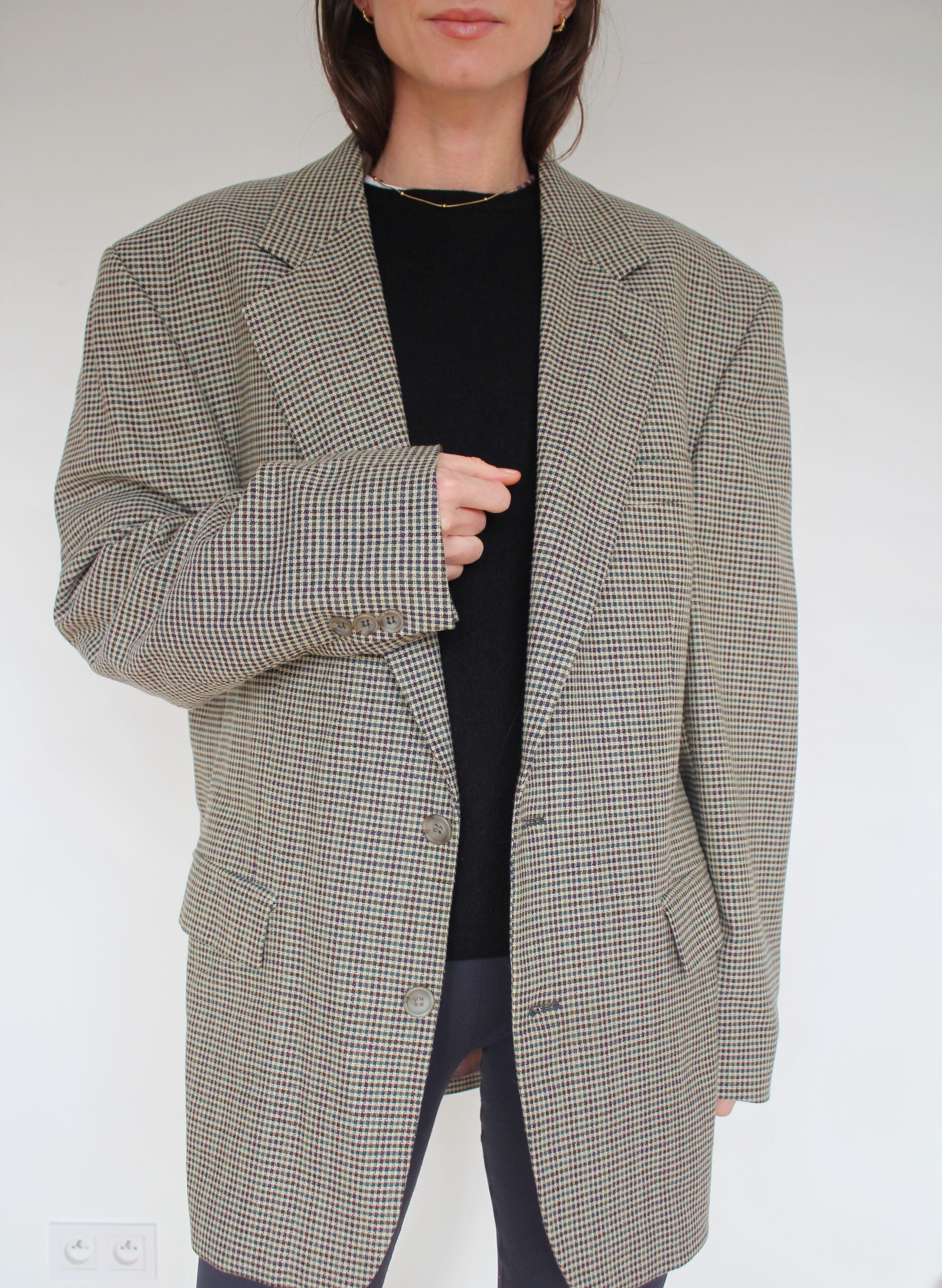 Wełna i jedwab, L/XL, Vintage